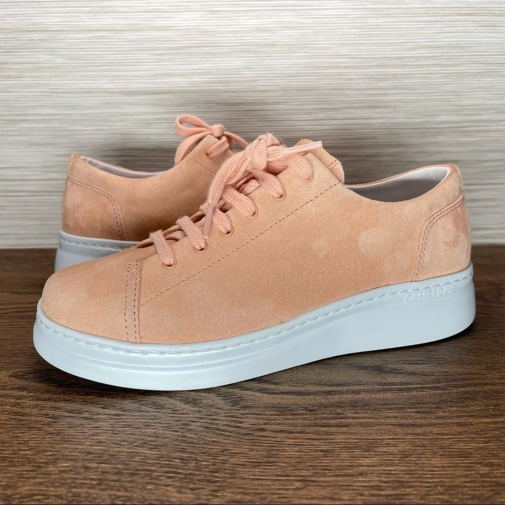 Camper Runner Up Sneakers in Light Pink Nubuck Leather Size 8 EU38